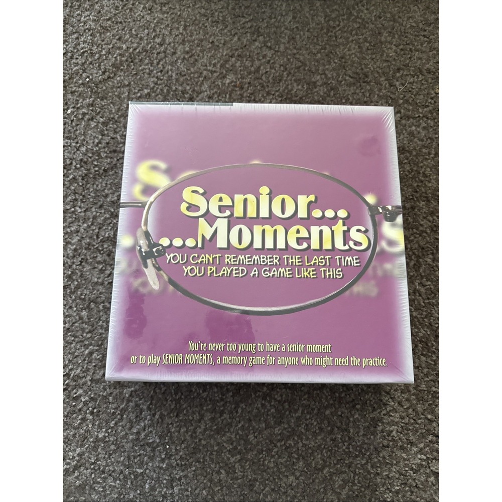 TDC Games Senior Moments Memory Board Game New Factory Sealed 2004 Gag Gift